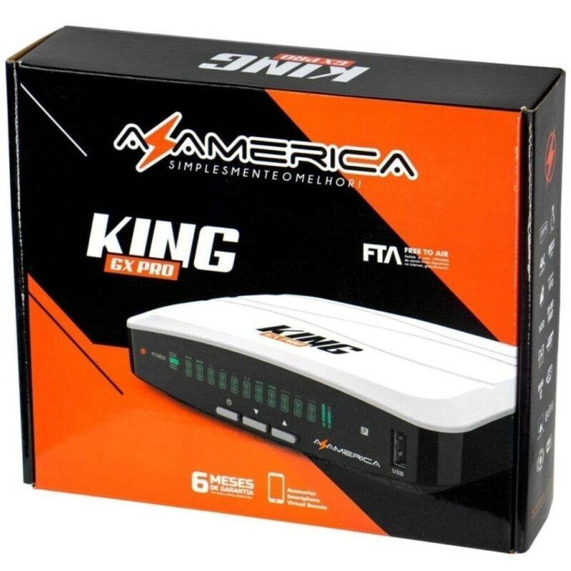 Azamerica King GX Pro Ultra Hd 4K Wi-Fi IKS, SKS,CS, IPTV/VOD - Imagem 5